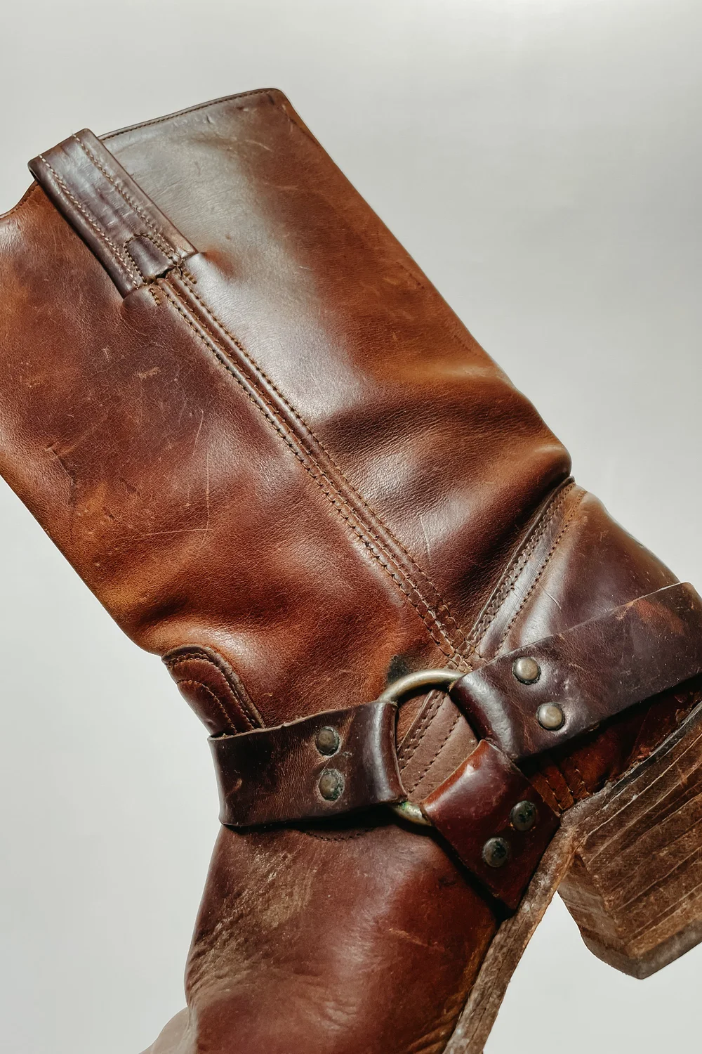 Vintage Frye Harness Boots (W 8.5) — Iron Pony Shop