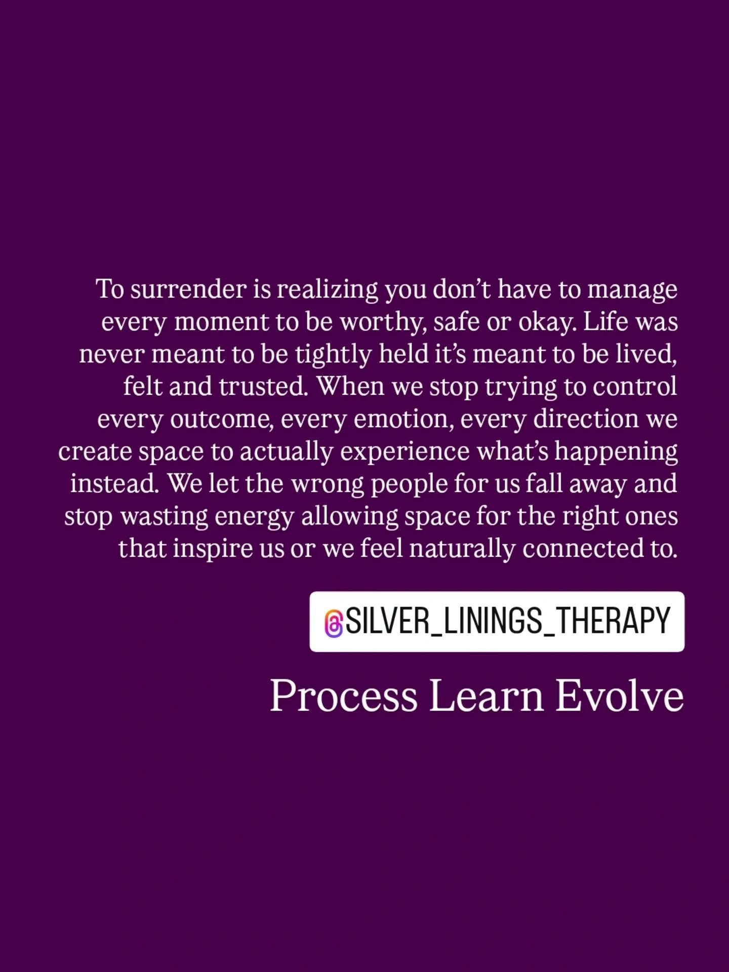 Surrender is letting life meet you where you are. It&rsquo;s allowing things to unfold without constantly asking how do I fix this? or, what&rsquo;s next? Some seasons are meant to be confusing. Some answers only arrive after you stop forcing them. T