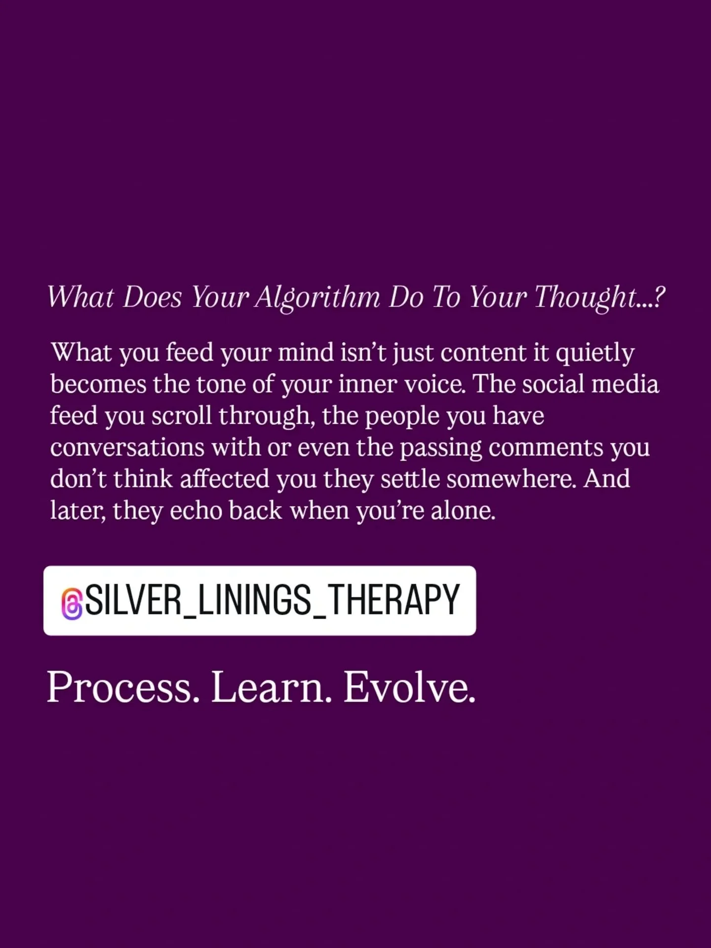 If your mental diet is full of comparison, judgment or constant noise your thoughts start to mirror that. You may notice it in subtle ways feeling on edge or being more critical of yourself. Even being less able to sit in silence without reaching for