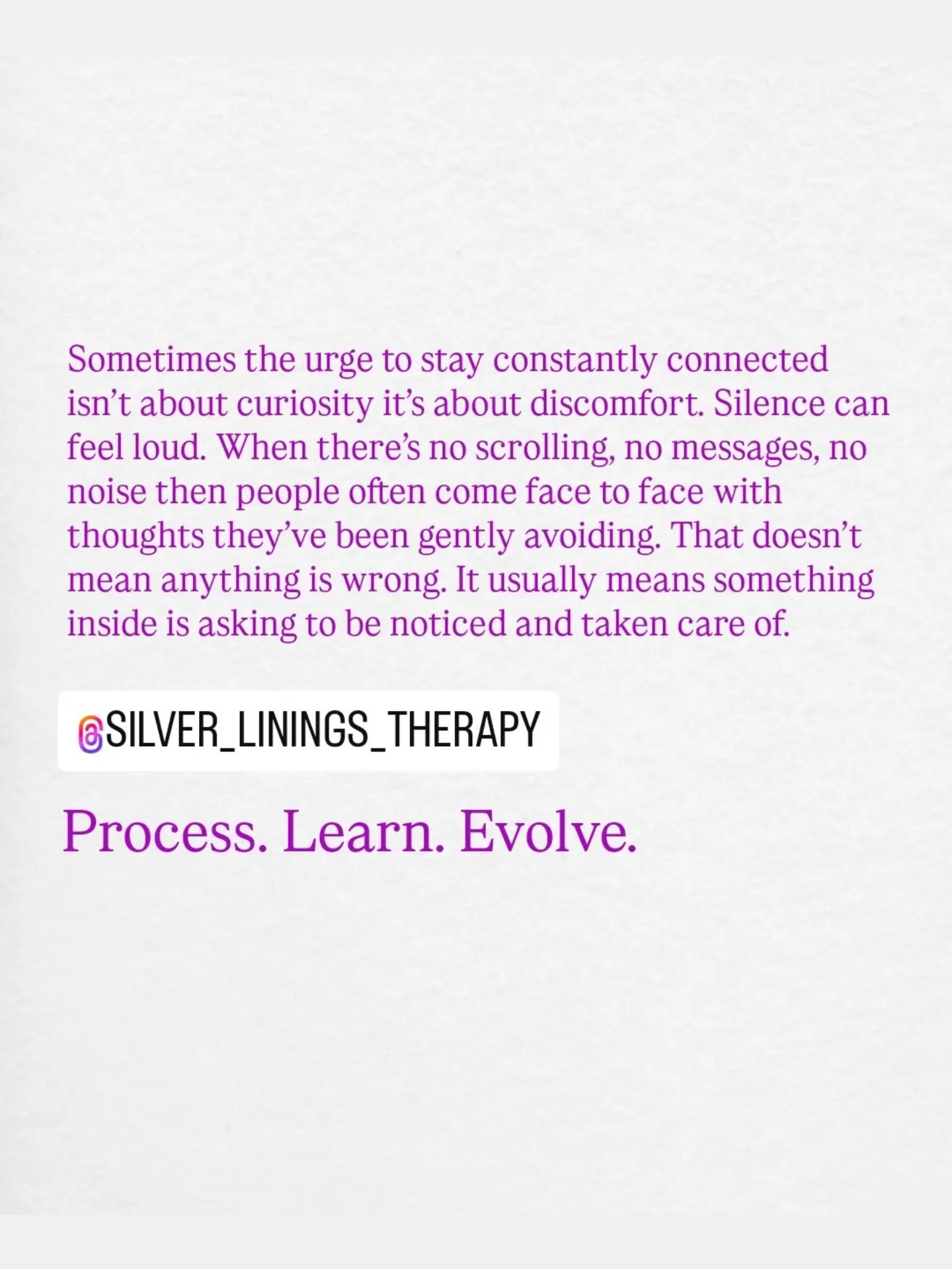 Disconnecting, even briefly can feel unsettling at first. There&rsquo;s a kind of restlessness maybe even some overhwlem or stress like you&rsquo;re missing something important. If you stay with it though something shifts. The mind slows. Feelings th