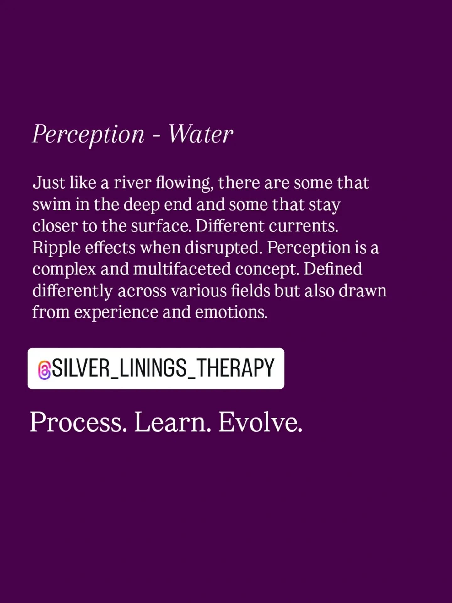 Here are some key definitions: 

💜 Psychology: Perception is the process by which
individuals organize and interpret their sensory
impressions to give meaning to their environment. This
process involves the brain's interpretation of stimuli
received