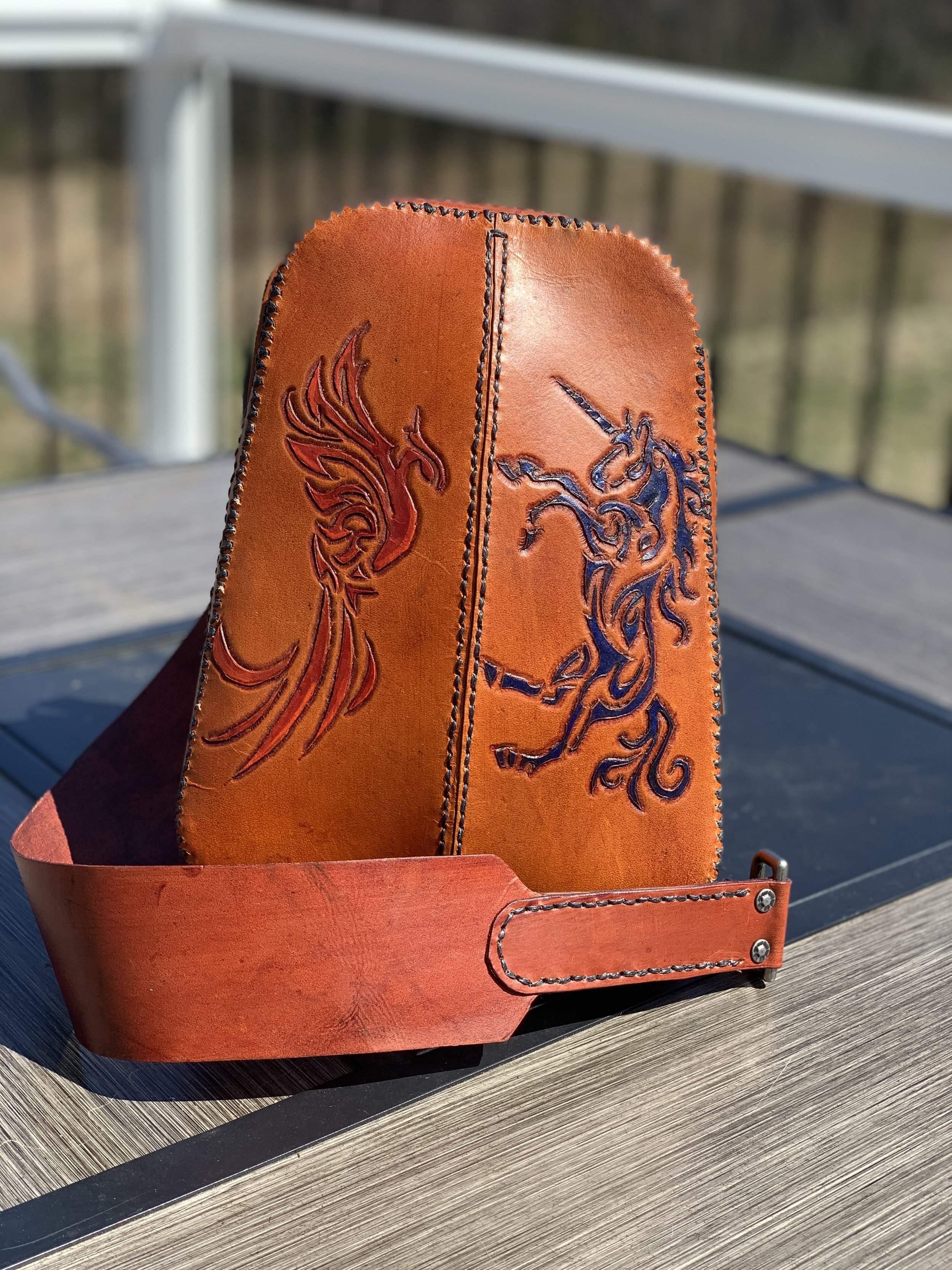 Phoenix and Unicorn Bag side bag.