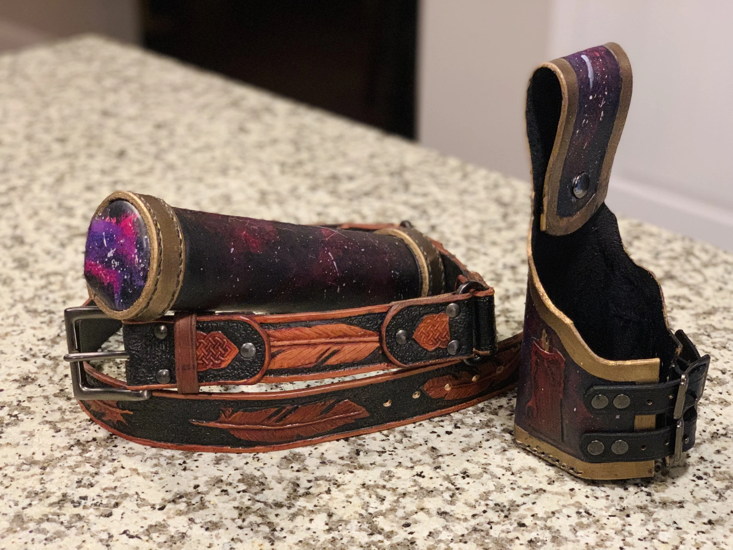 Cici's Belt Map and Candle Holsters