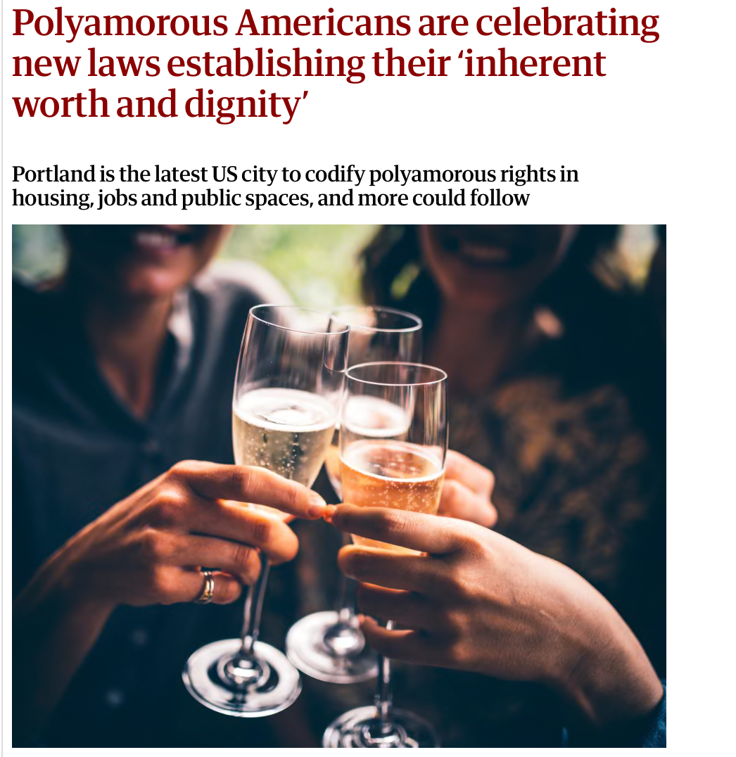 Polyamorous Americans are celebrating new laws establishing their ‘inherent worth and dignity’