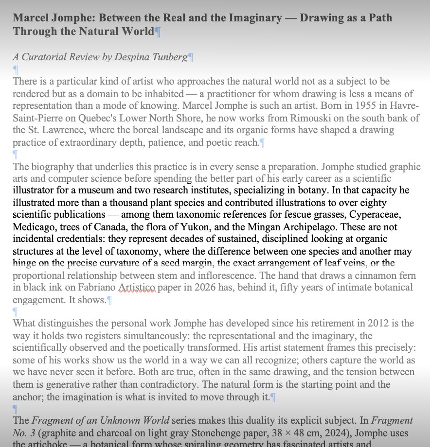 A Curatorial Review by Despina Tunberg&nbsp;