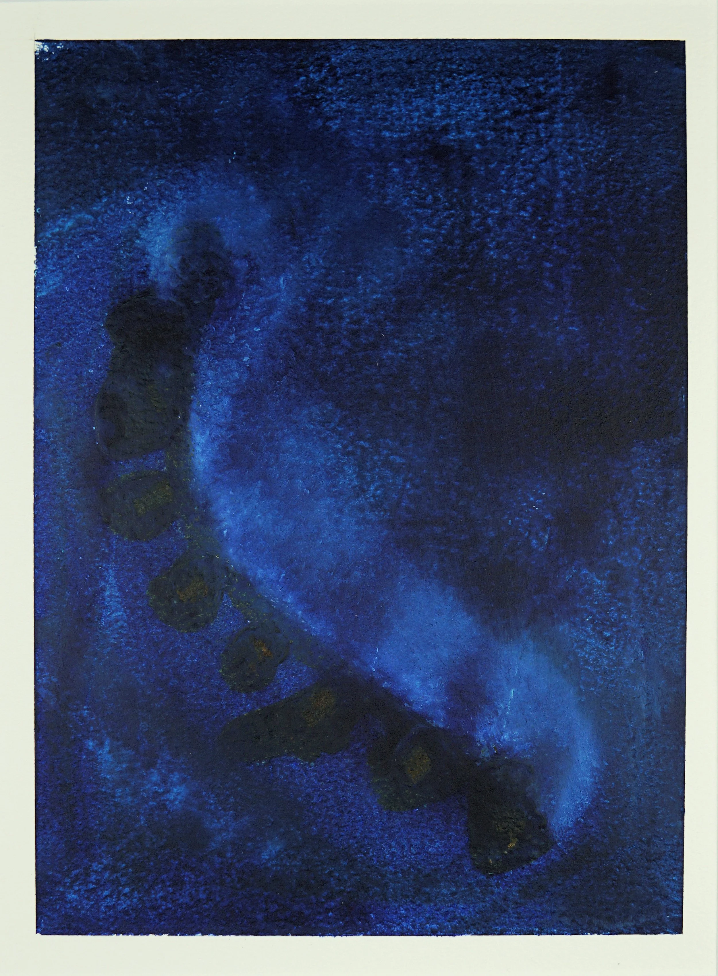 'Water bells' is rich and evocative. The submerged bells could symbolize tranquility or silence, a poignant commentary on the often-overlooked quietude beneath surface-level chaos. Alternatively, the distortion of the bells through water could repres