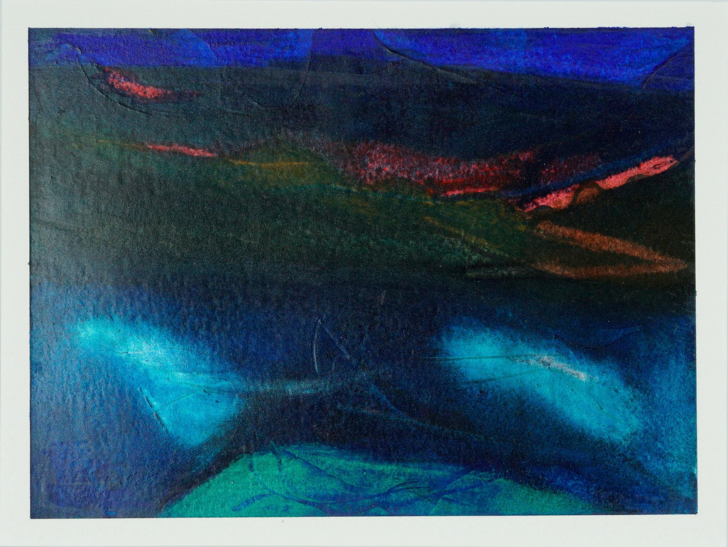 She drifts in the dark forest