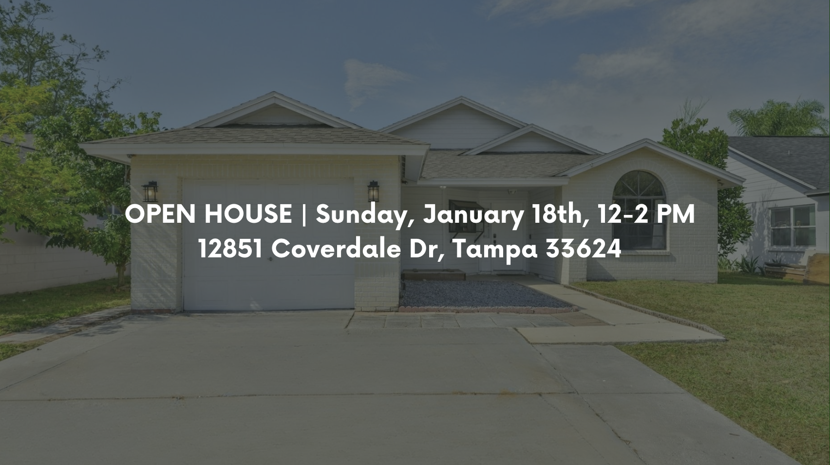 Dream Home Alert! 3-Bedroom Under $350K in Tampa - Open House Jan 18th