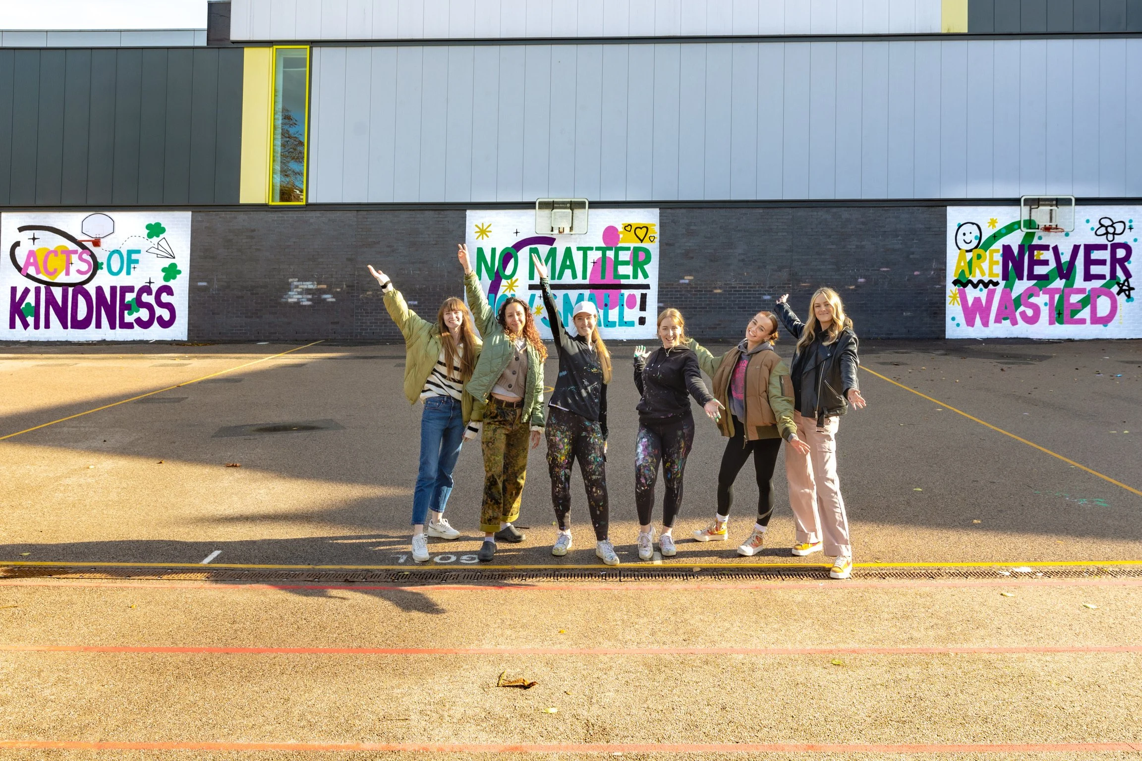 Community Painted School Playground Mural