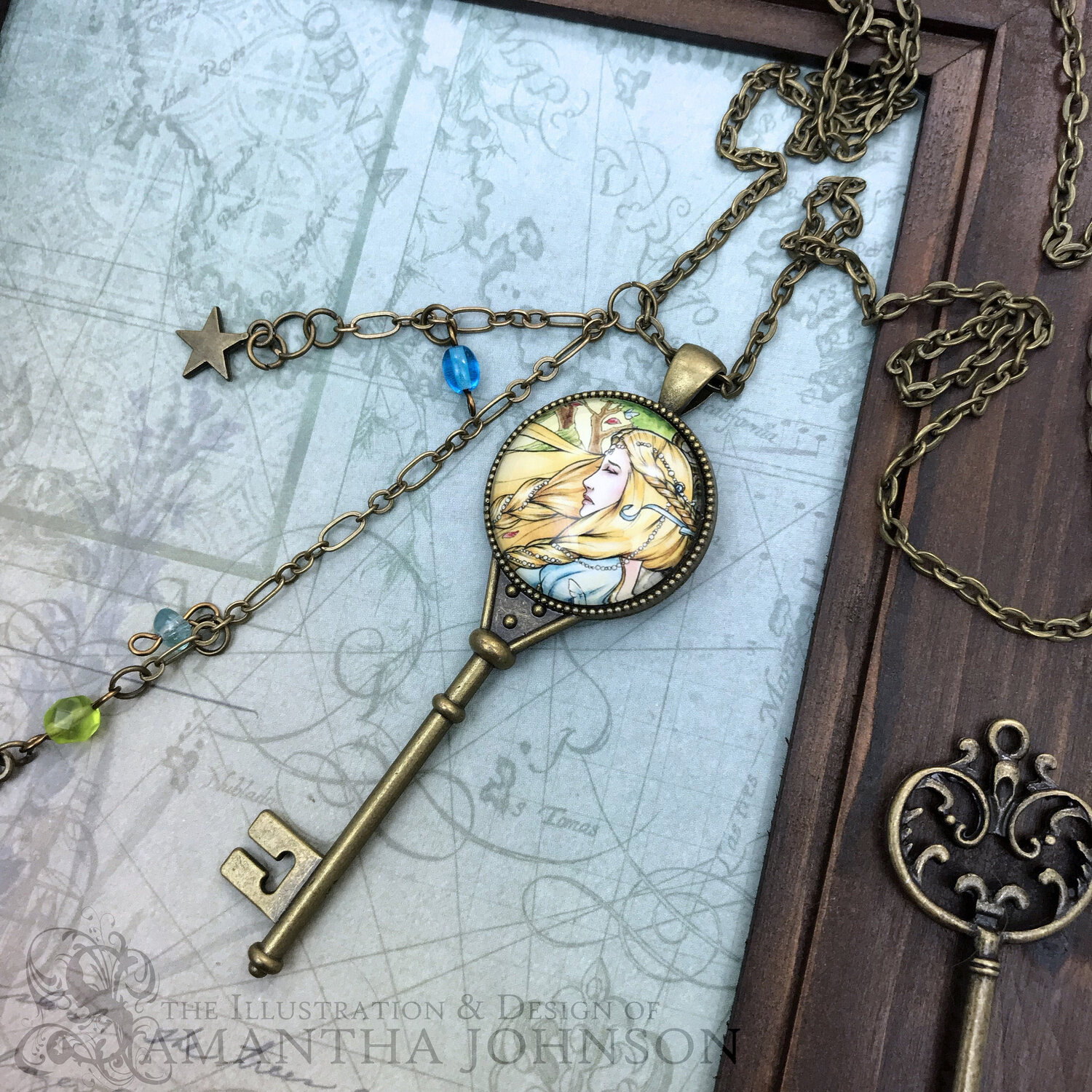 Rapunzel Fairy Tale Enchanted Key Necklace | Handmade Fantasy Jewelry for  Women and Teens