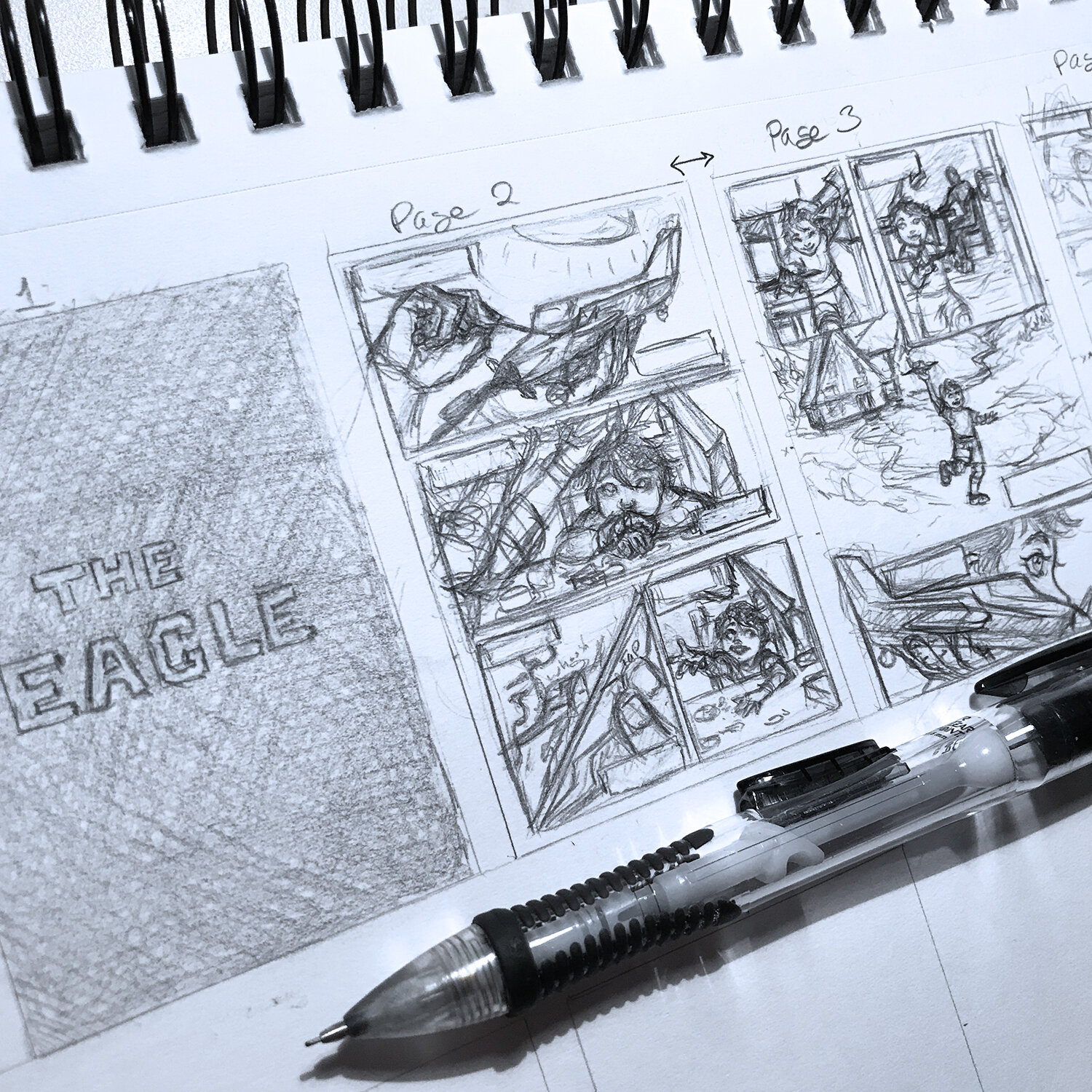 Gatchaman Origins Thumbnail Sketch - Ken the Eagle
