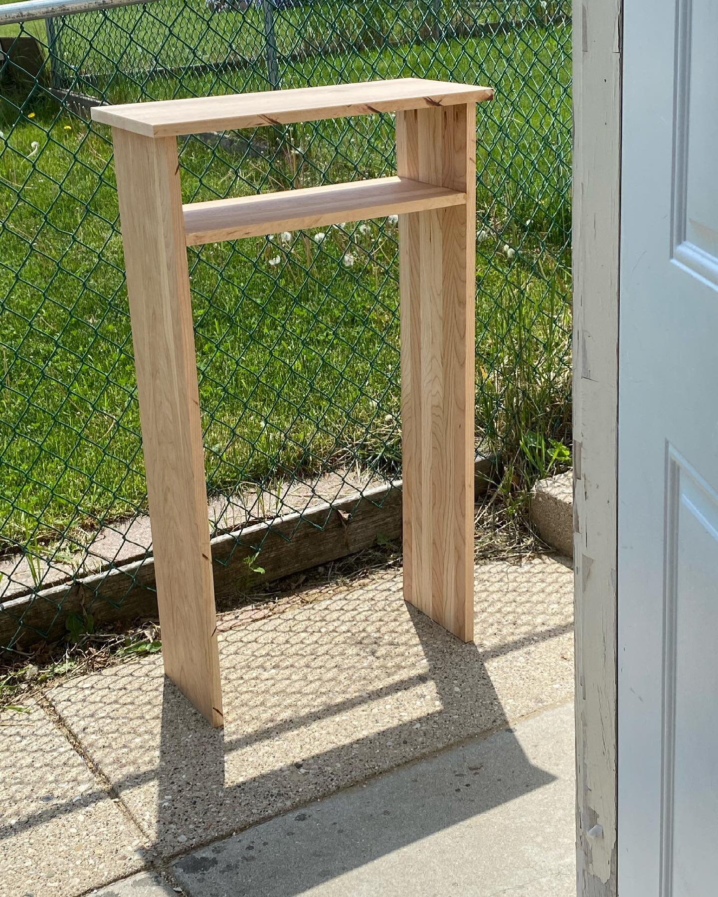 My moms Mother&rsquo;s Day gift. It&rsquo;s a shelf that fits above her toilet in the bathroom. I&rsquo;m going to clean up the edges and make it look pretty with a dark stain 🥰