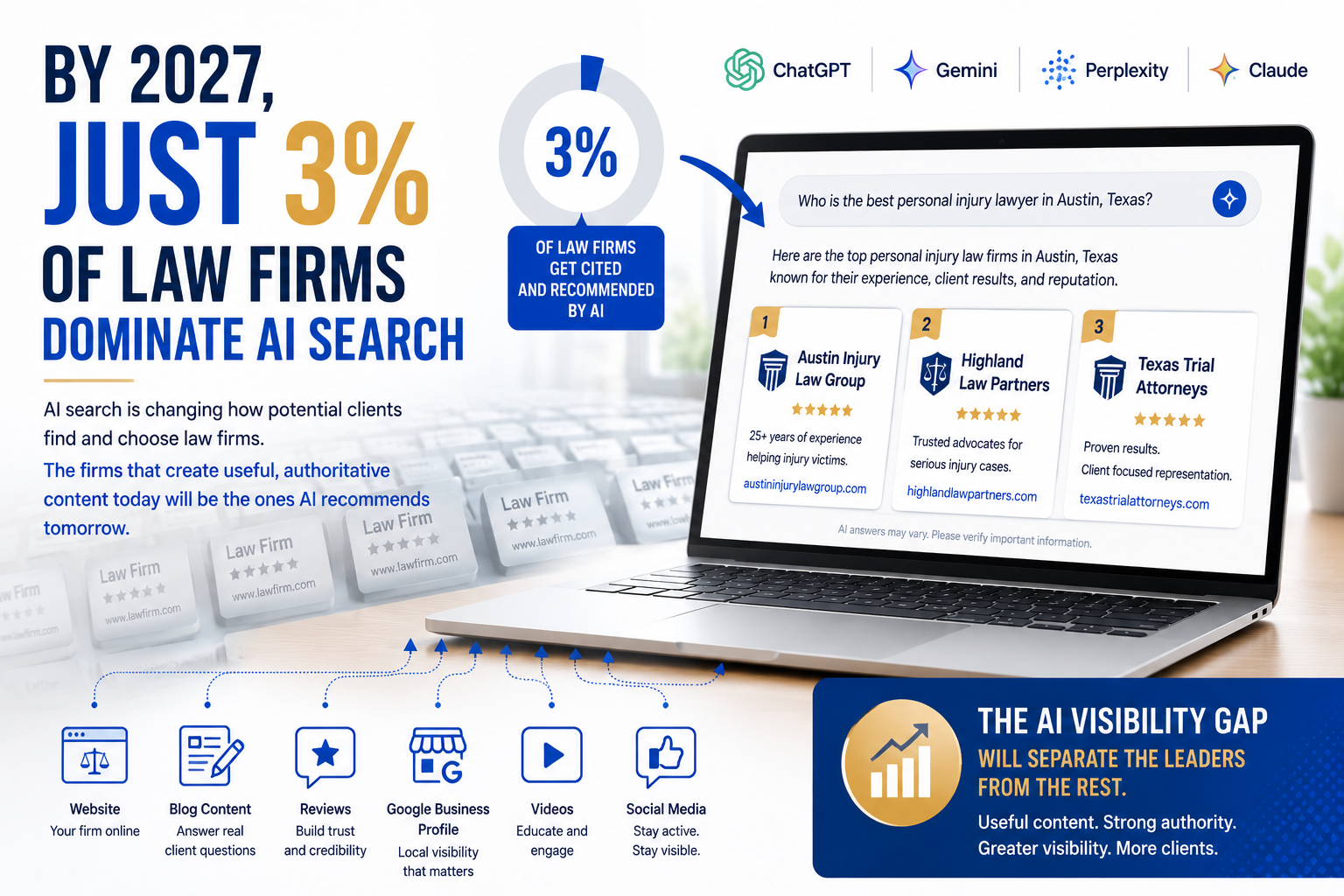 By 2027, Just 3% of Law Firms Dominate AI Search 