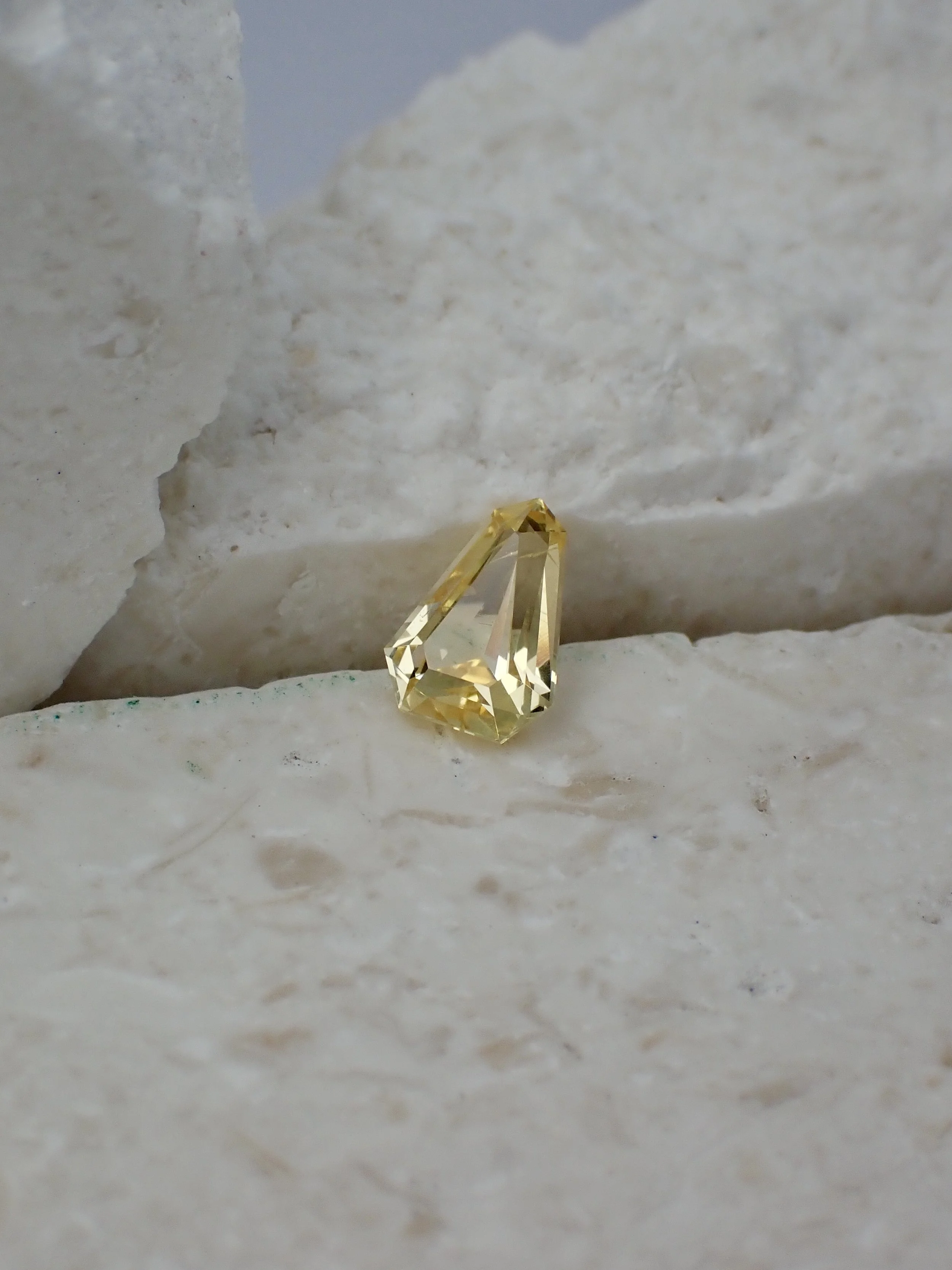 Yellow Sapphire Shield Cut