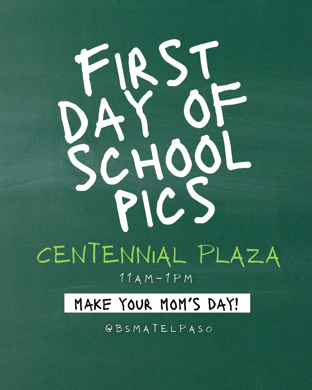 Classes are starting, campus is busy, and your mom is probably still waiting for a first day of school picture. 👀

Come see us at Centennial Plaza and grab a photo with your friends to kick off the semester! You might just get featured on our social
