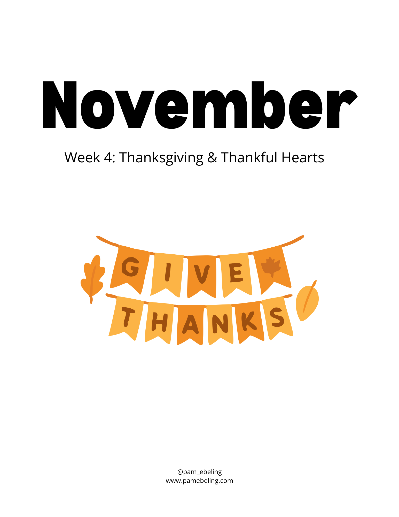 November Week 4 Lessons & Activities