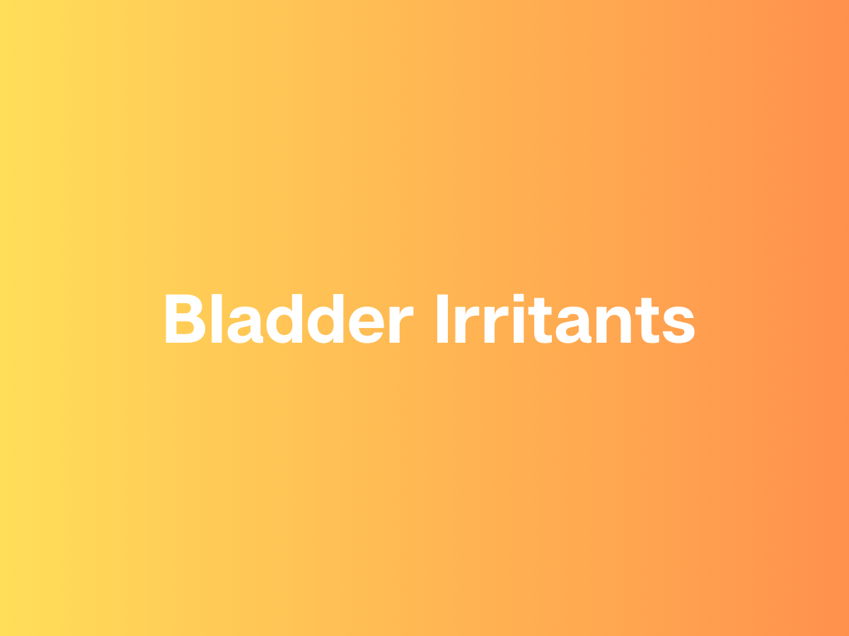 Bladder Irritants and Urinary Leakage