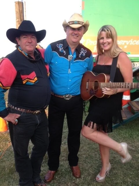 Clark Reid, John de Burgh and Kylie Austin