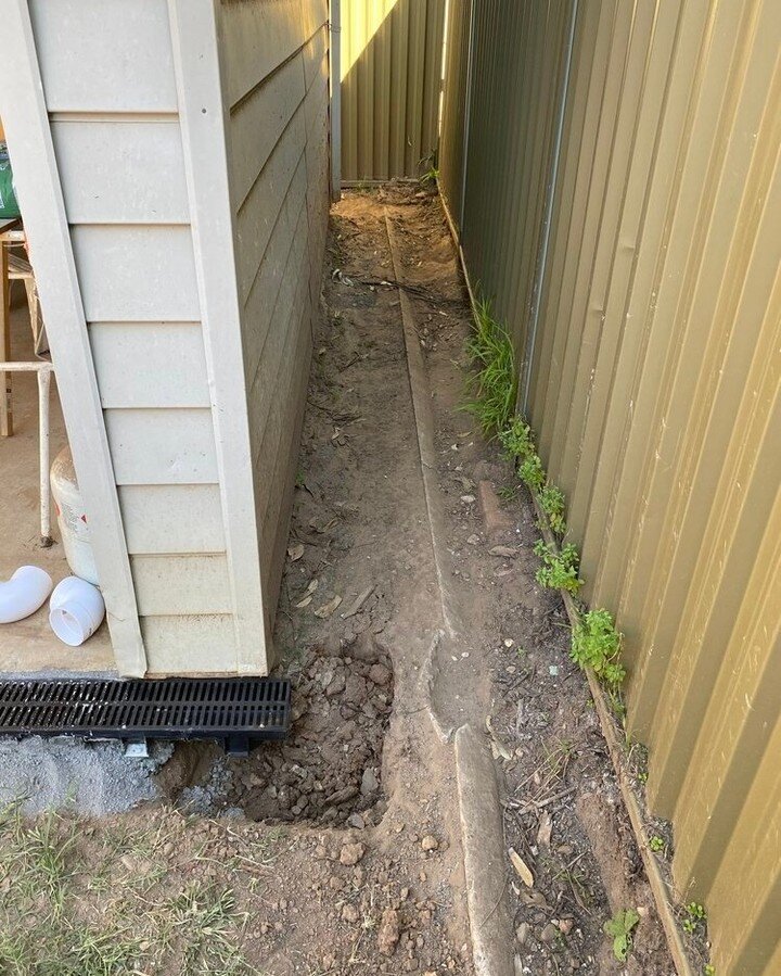 Stormwater Drainage for Flooded Shed, Residential Home, Greystanes, NSW 

This client called us to install a channel drain and drainage for their shed as their shed, unfortunately, flooded from the heavy rain. The trench for the piping could not be d