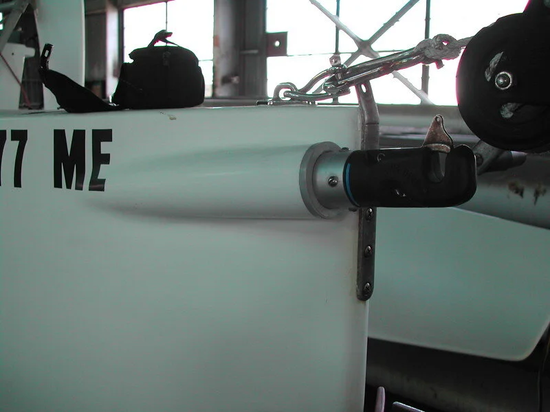 Exterior of the retractable bowsprit.
