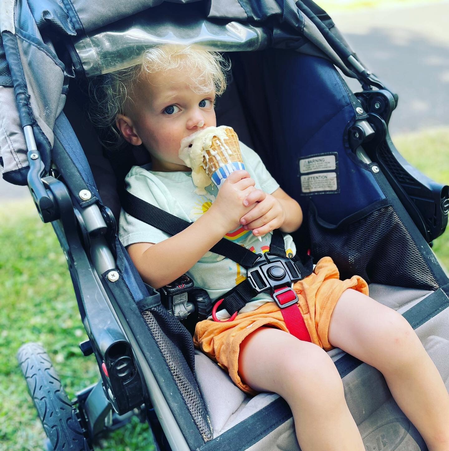 Shared an ice cream cone with my boy. I&rsquo;m so awed by his natural intuitive eating abilities. He enjoyed a few bites of ice cream (I think mostly because it was so much fun to eat and such a mess) then passed it back to mom when he&rsquo;d had e
