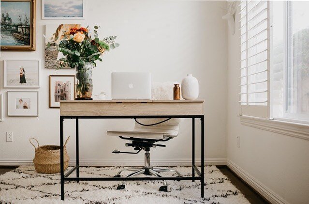Dear My Cameryn, 
Thank you for allowing me to steal your desk from your school, I mean your room, to the living room for my real estate lifestyle shoot. 

I am leaving the dirt stains of your feet kicking up against the wall while in a year of virtu