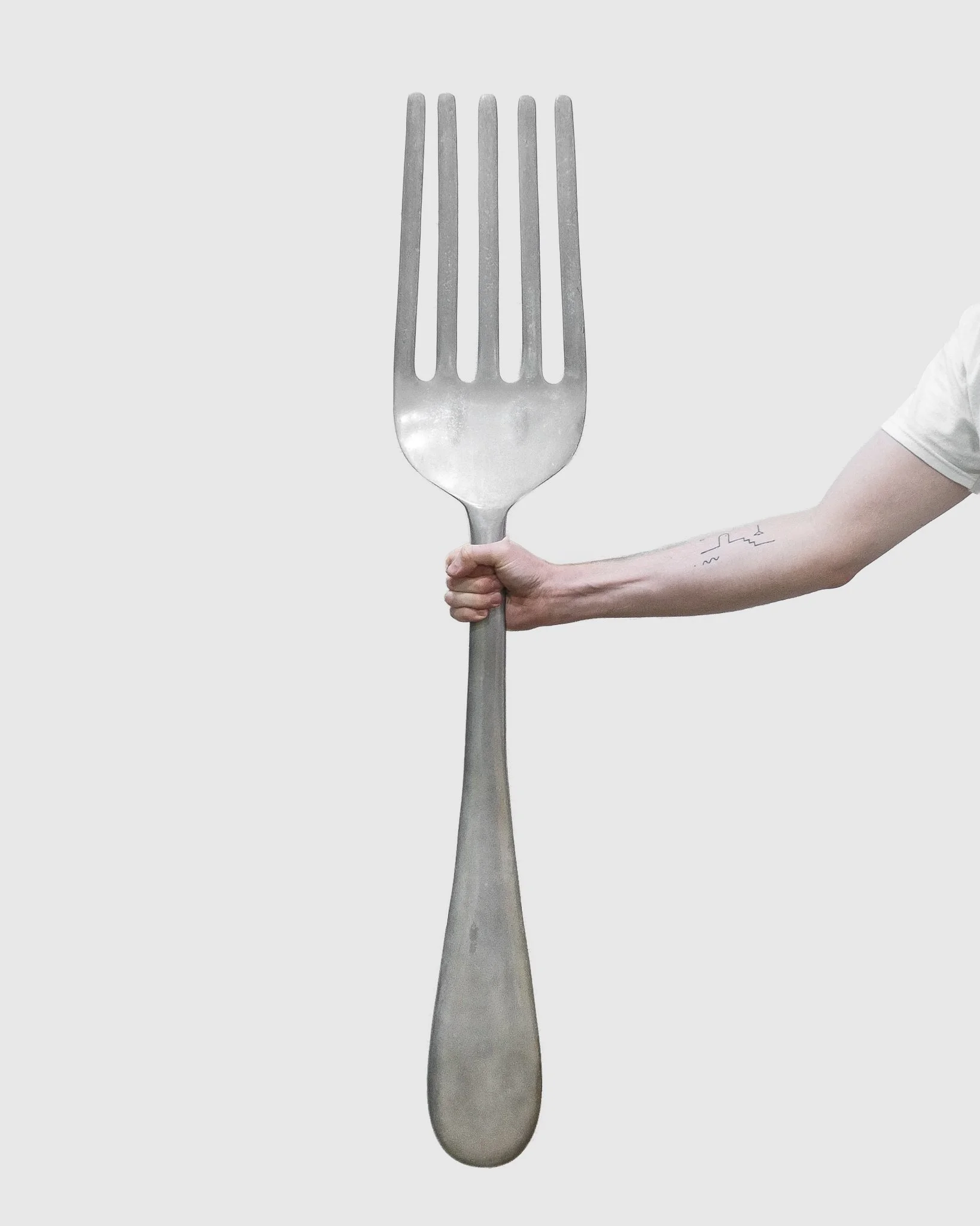 Oversized [ Cast Aluminium Fork ] Wall Sculpture