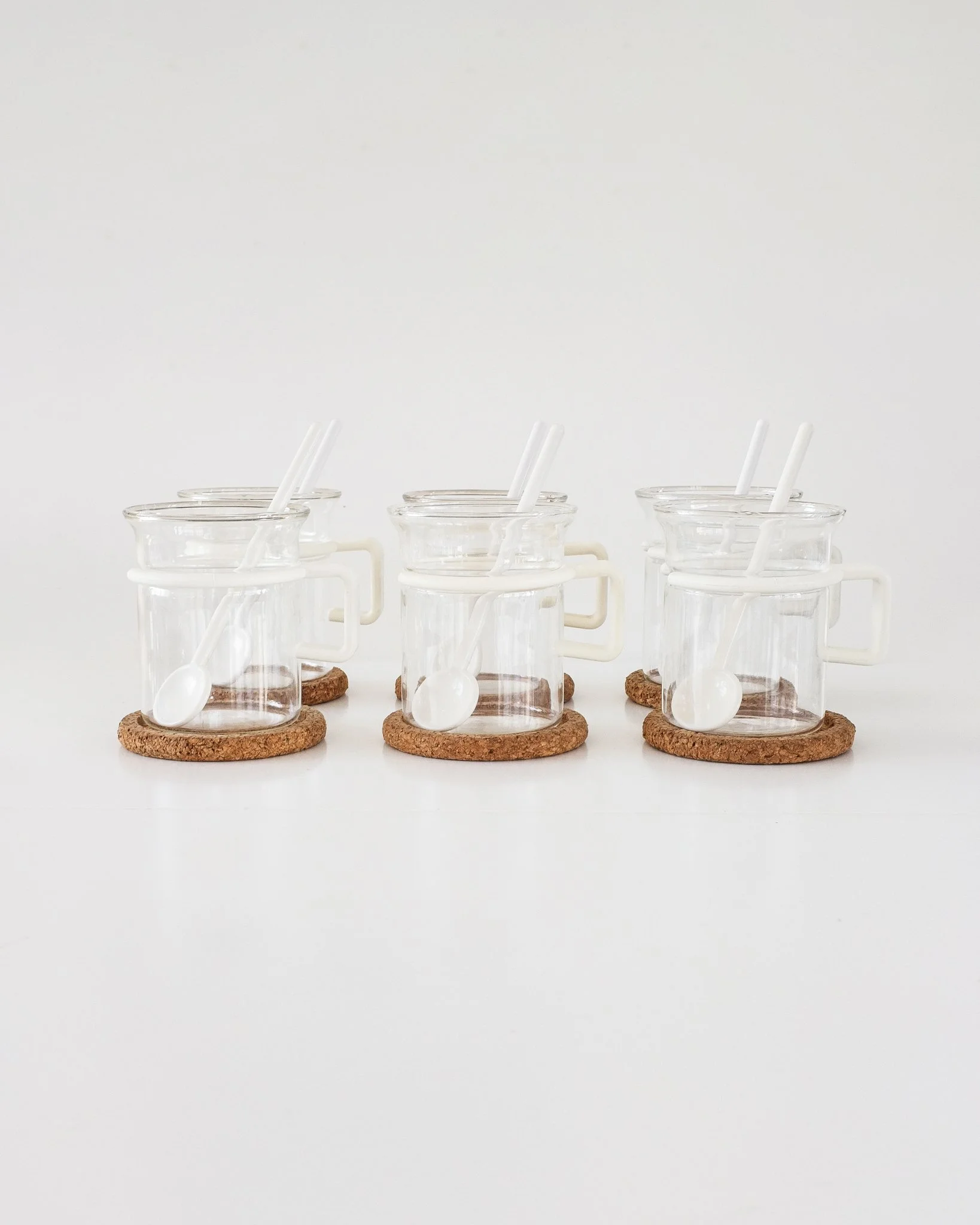 Vintage Glass Mug Set by Bodum