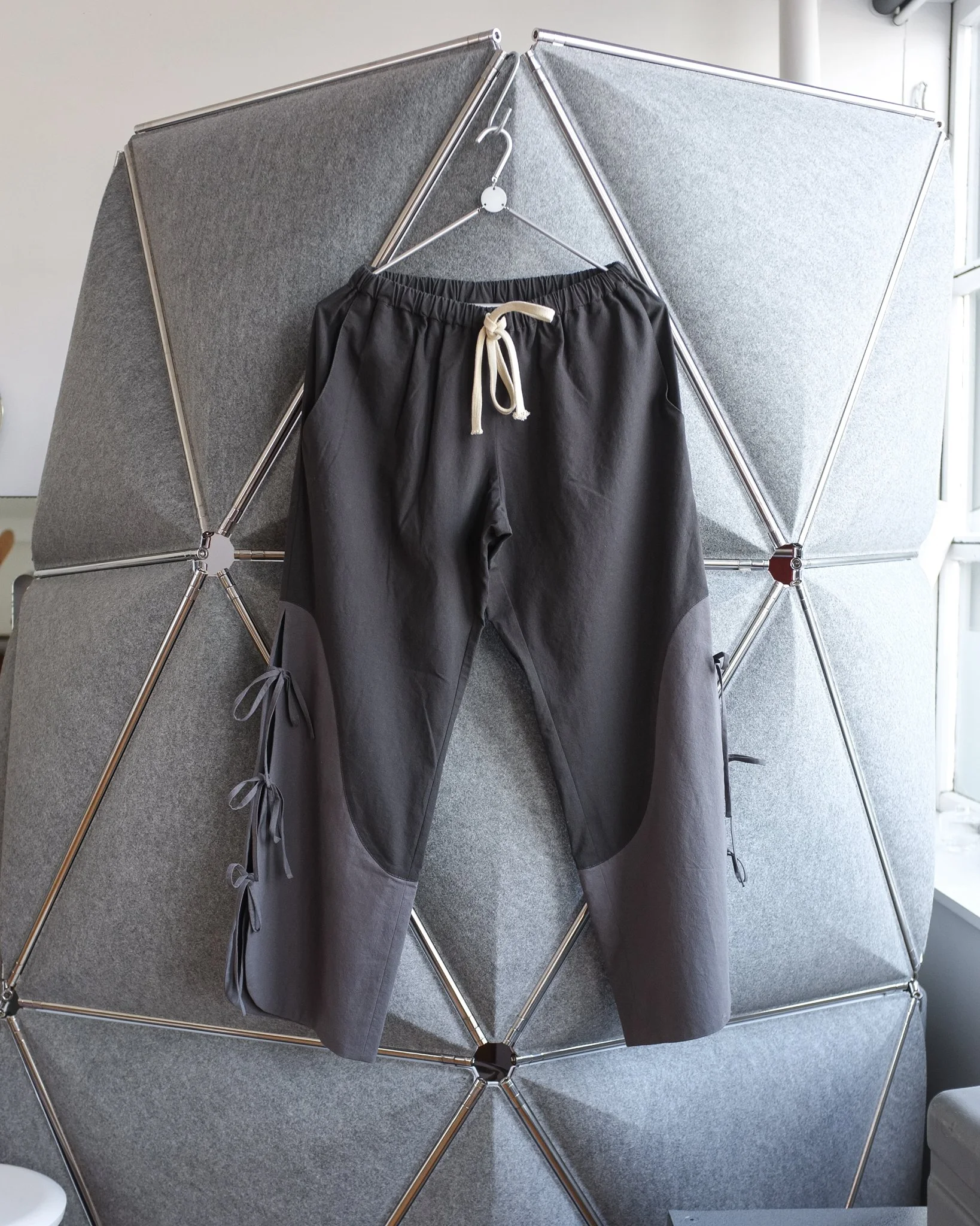 Charcoal 'Tie' Pants by Matan Fadida