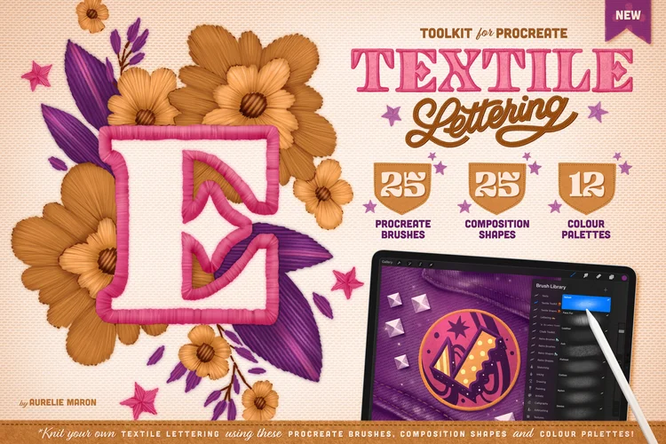 Vintage Lettering Toolkit for Procreate — Aurelie Maron