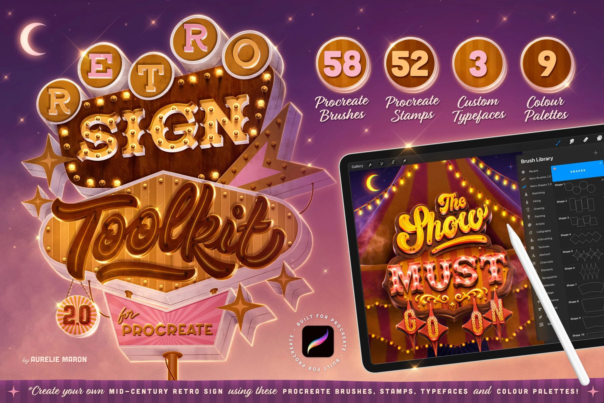 3D Letters Toolkit for Procreate — Aurelie Maron