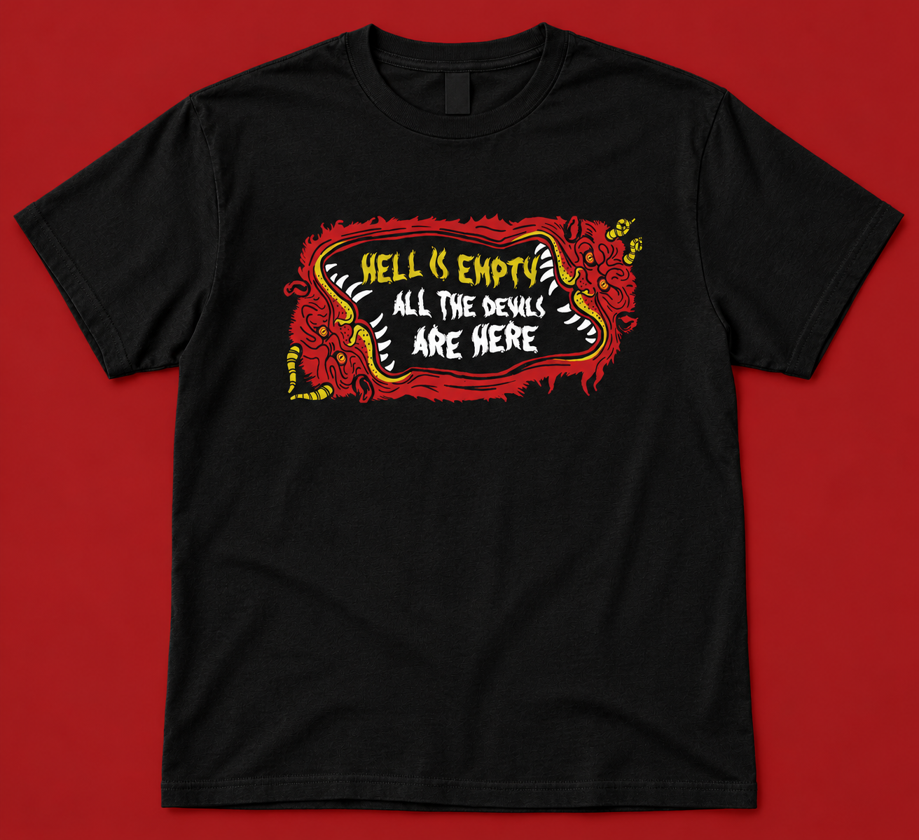Hell Is Empty t-shirt mockup.png