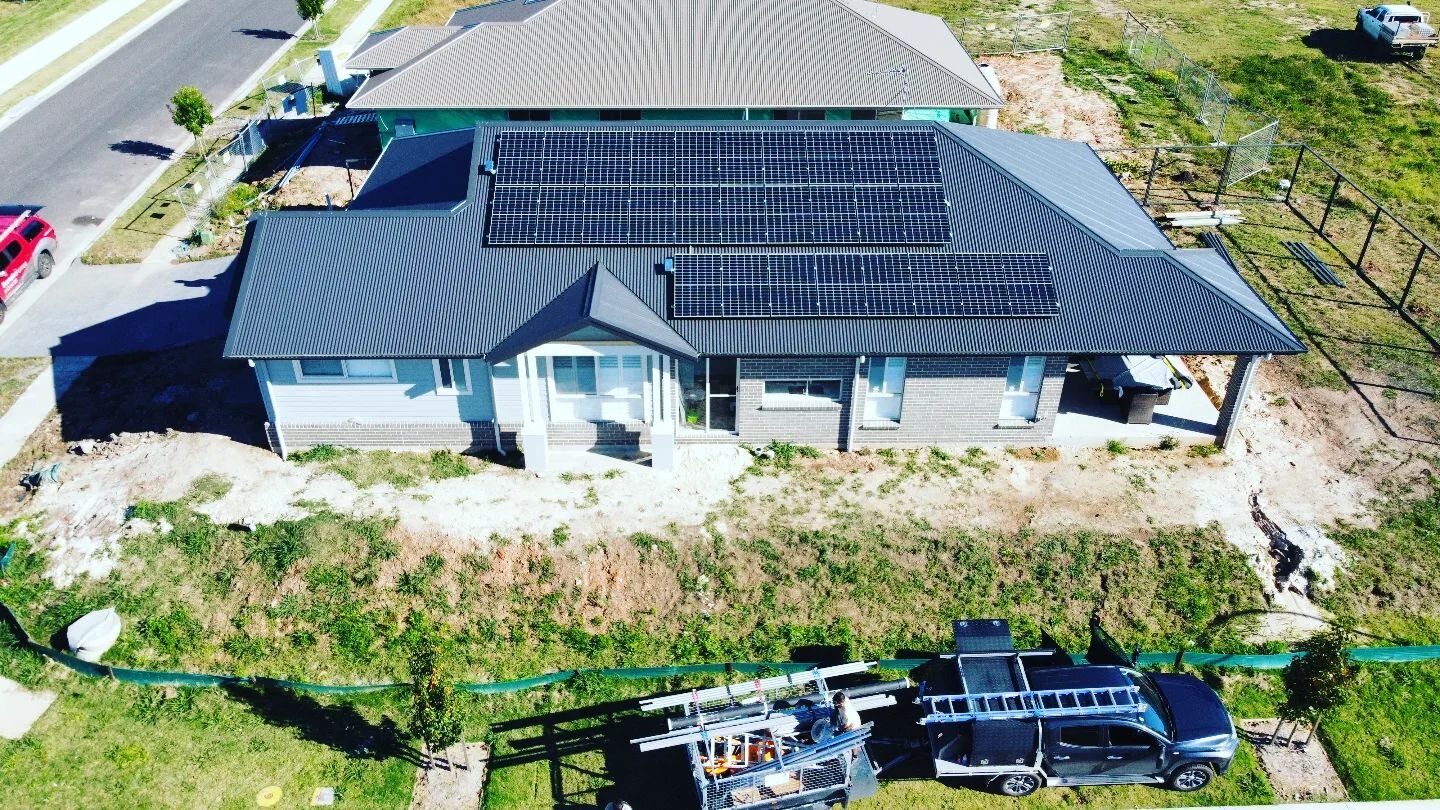 Today's 10.36kw of solar goodness in the new estate in at bellbird.