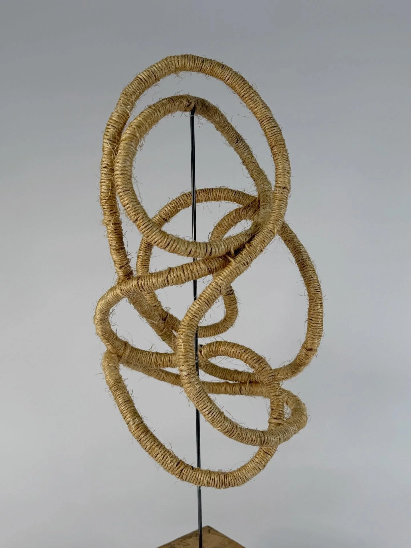 This piece began as a study in form.  The intent being that I would build a suspended base/frame structure and continue developing until it was effectively a solid piece. I kind of like the simplicity of the base structure alone?  I think it might be