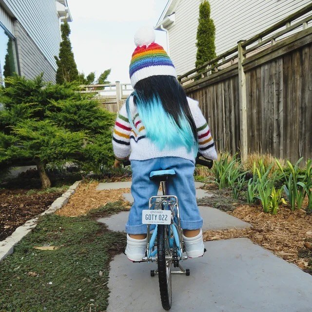 Don&rsquo;t ask questions, just follow me!! 🚲🚲

We love seeing customers using our license plates for other things, such as this little plate for their dolls bike! 😅

Photo courtesy of a customer on Etsy who left a great review with this picture! 