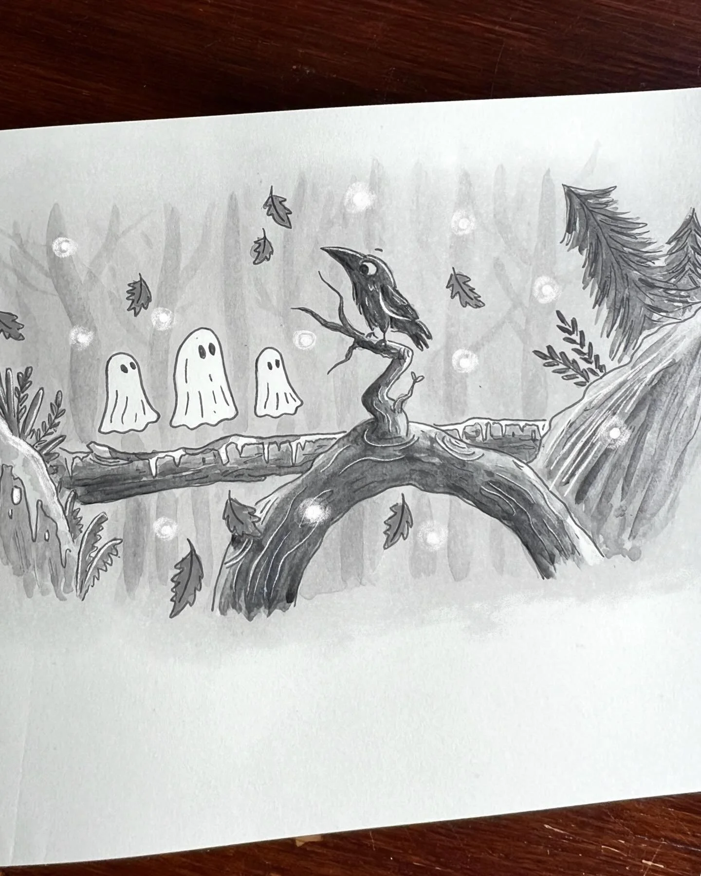 ◻️⬜️◻️

#halloweenisnigh #sheetsonawalk #picturebookillustration #illustration #halloweenillustration