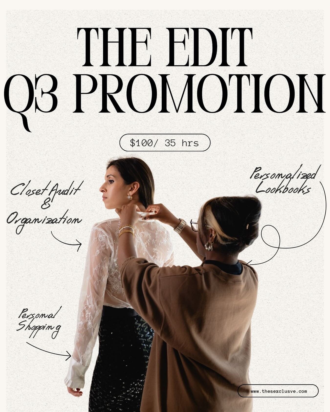 ✨ Q3 Promo is officially live! ✨

Let&rsquo;s get you styled, polished, and positioned to step into 2026 with exclusive confidence. Elevate your image, refine your vision, and embrace the essence of elegance &mdash; this is your moment.

🖤 Now booki