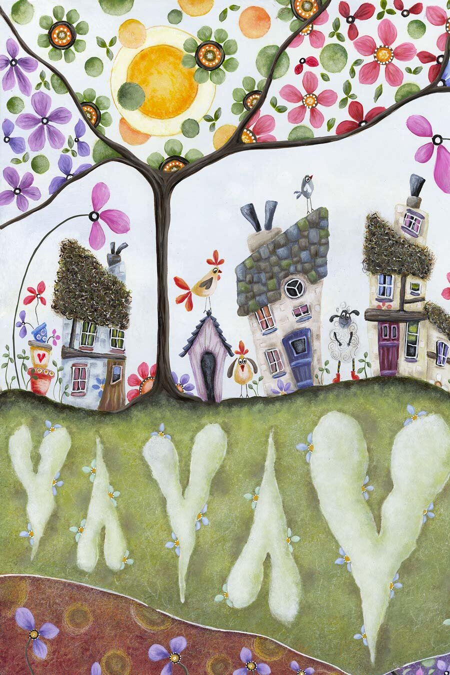 Close up image of “Love In The Village”