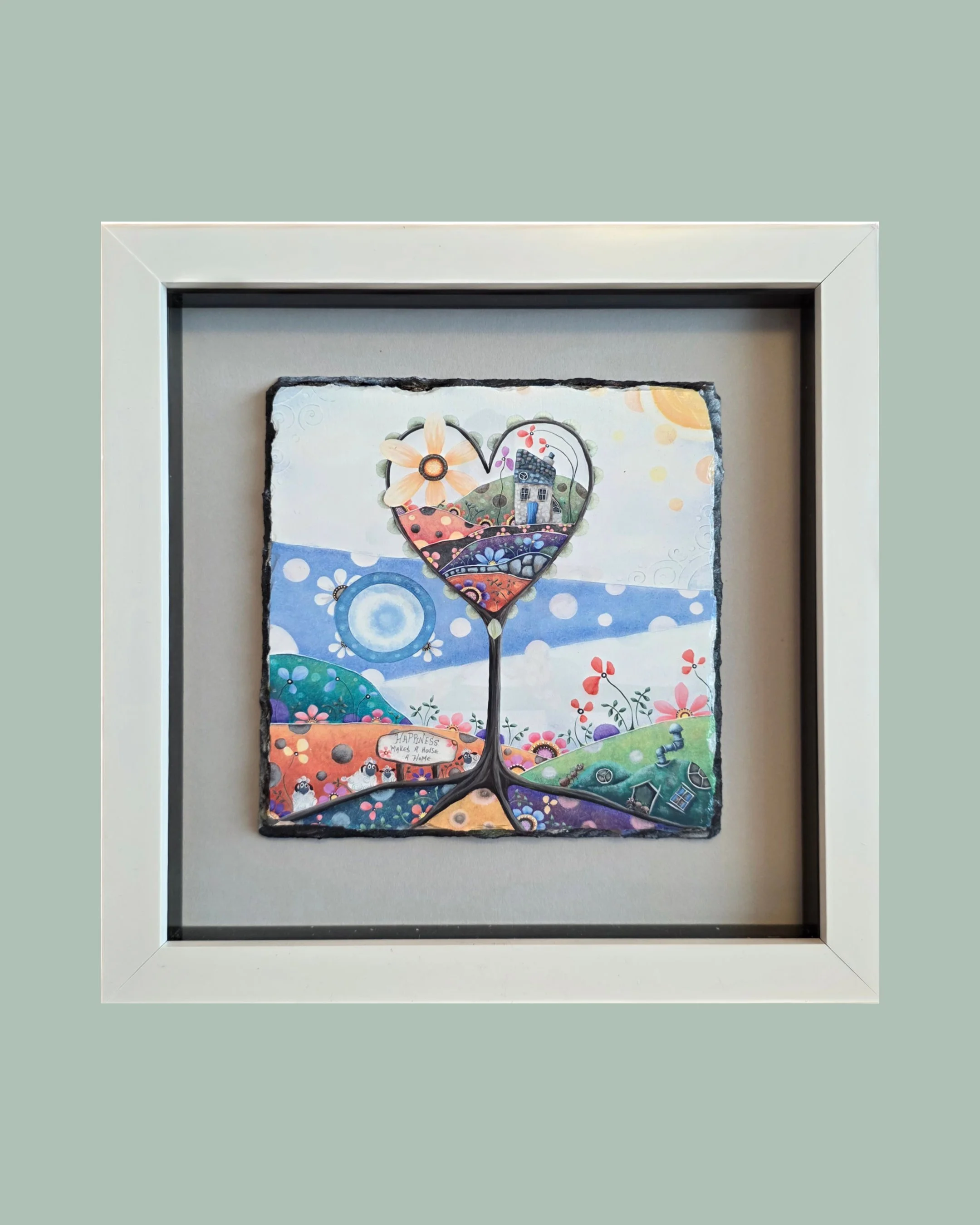 Happy Home - Slate Box Frame (Copy) (Copy)