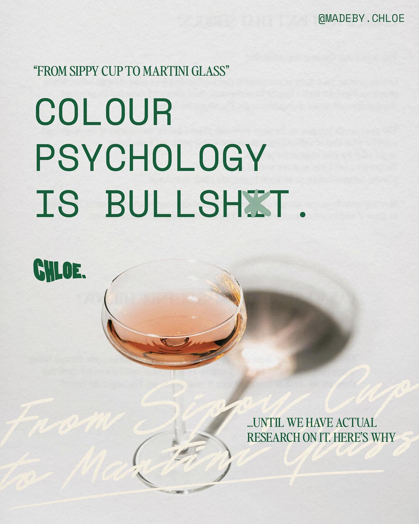 I&rsquo;m calling bullshit on colour psychology ‼️

Not total bullshit, just like mostly bullshit. (Until there have been actual fully fledged studies done on it). Hear me out&hellip; 

🌈 Not all hues are equal
🌈 It&rsquo;s not an accessible approa