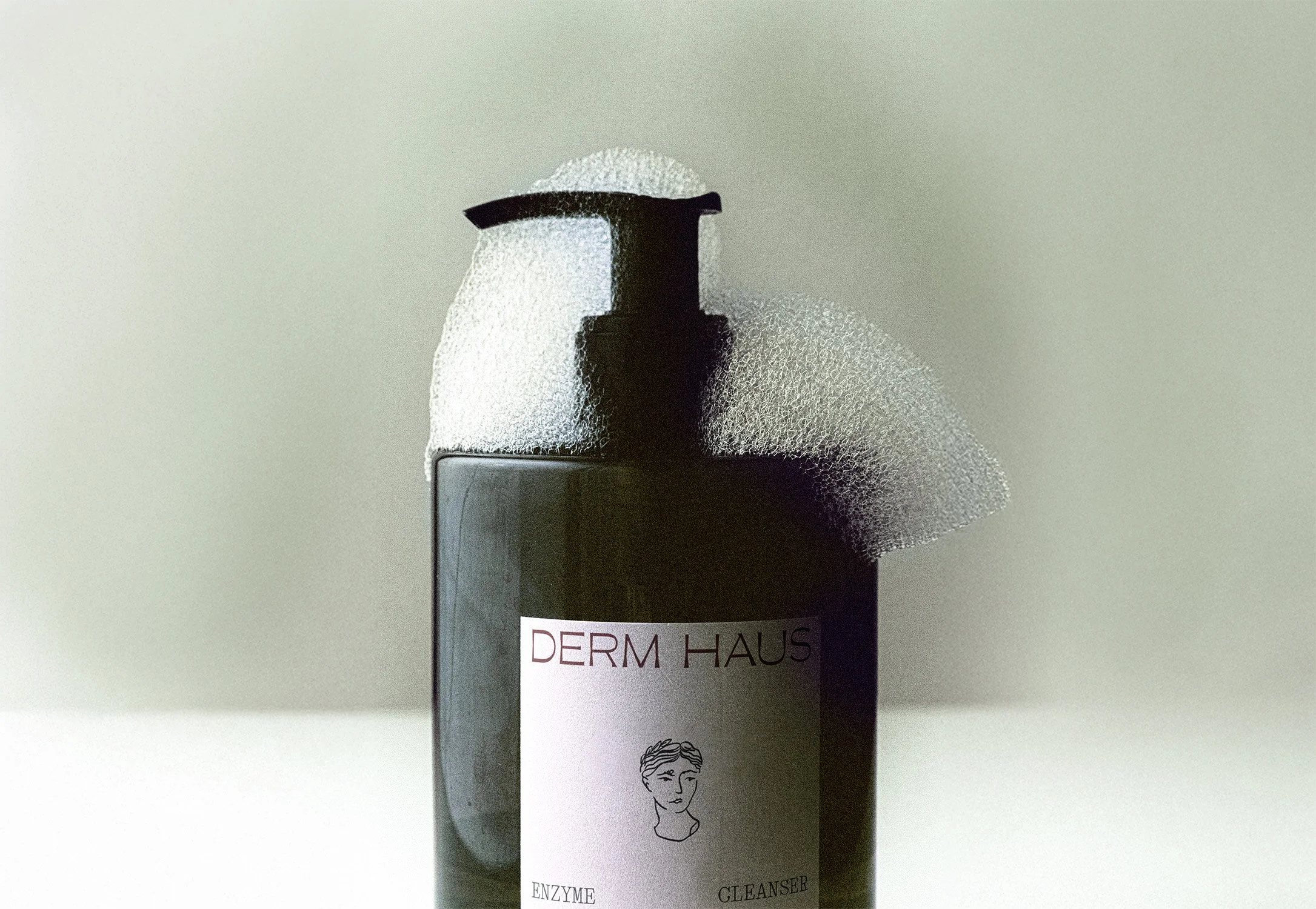 Derm Haus branded hand wash product design, skincare packaging for Brisbane aesthetics clinic