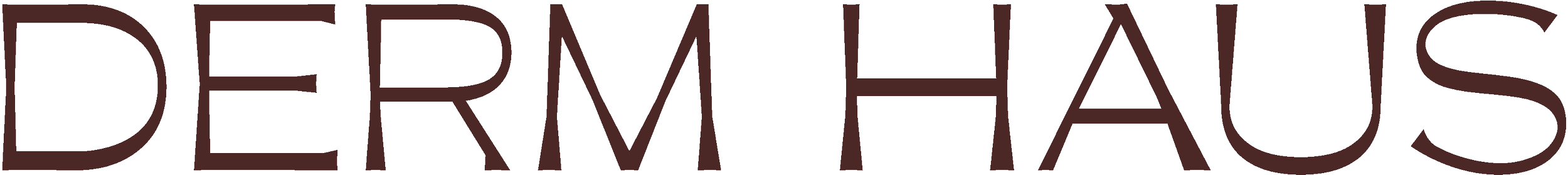 Derm Haus logo typography design, rebrand and brand identity by Anotherside for Brisbane medical aesthetics and skin health clinic