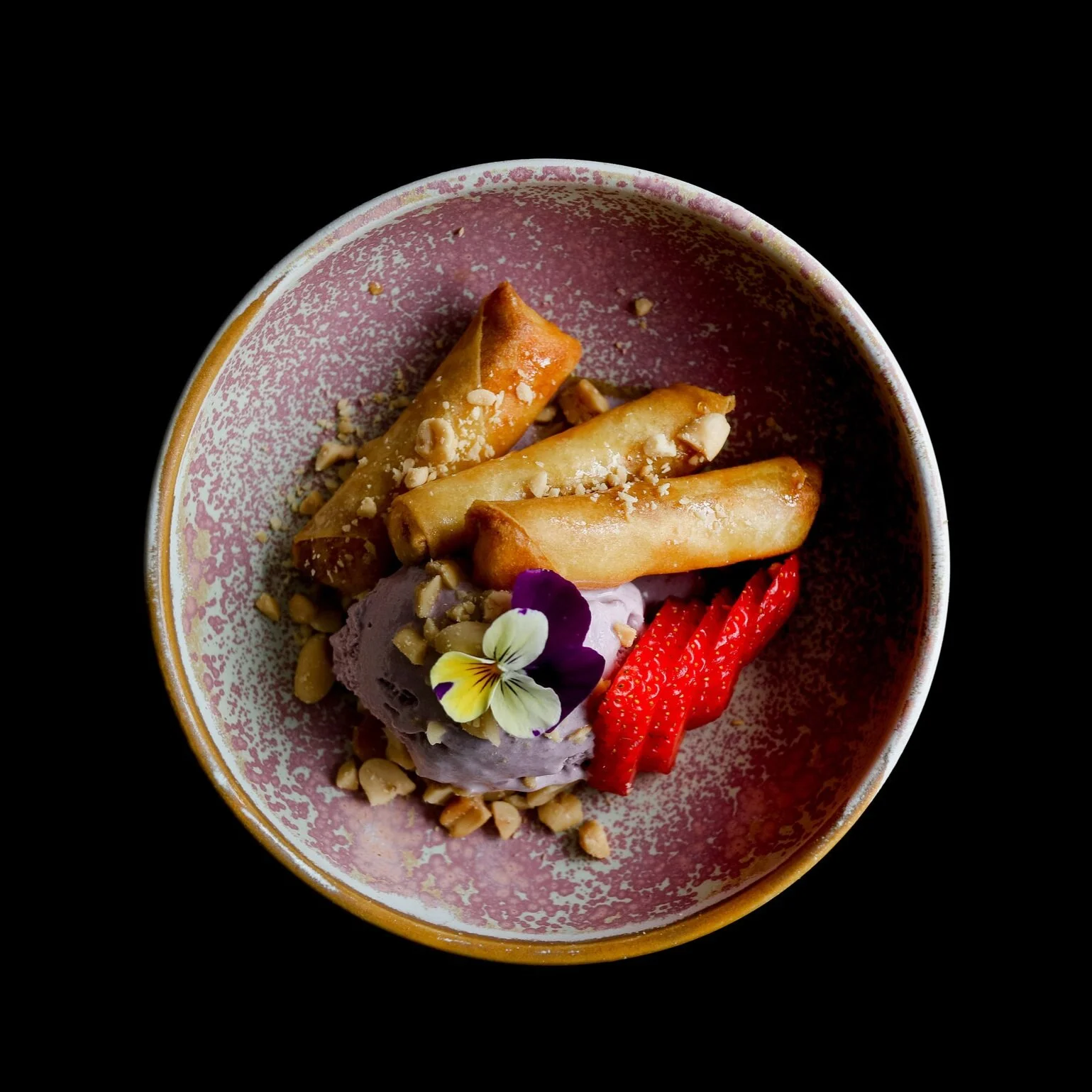 Crispy Leche Flan & Ube Ice-cream