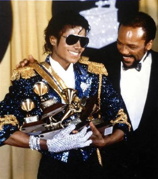Michael Jackson and Quincy jones at 1984 grammys awards