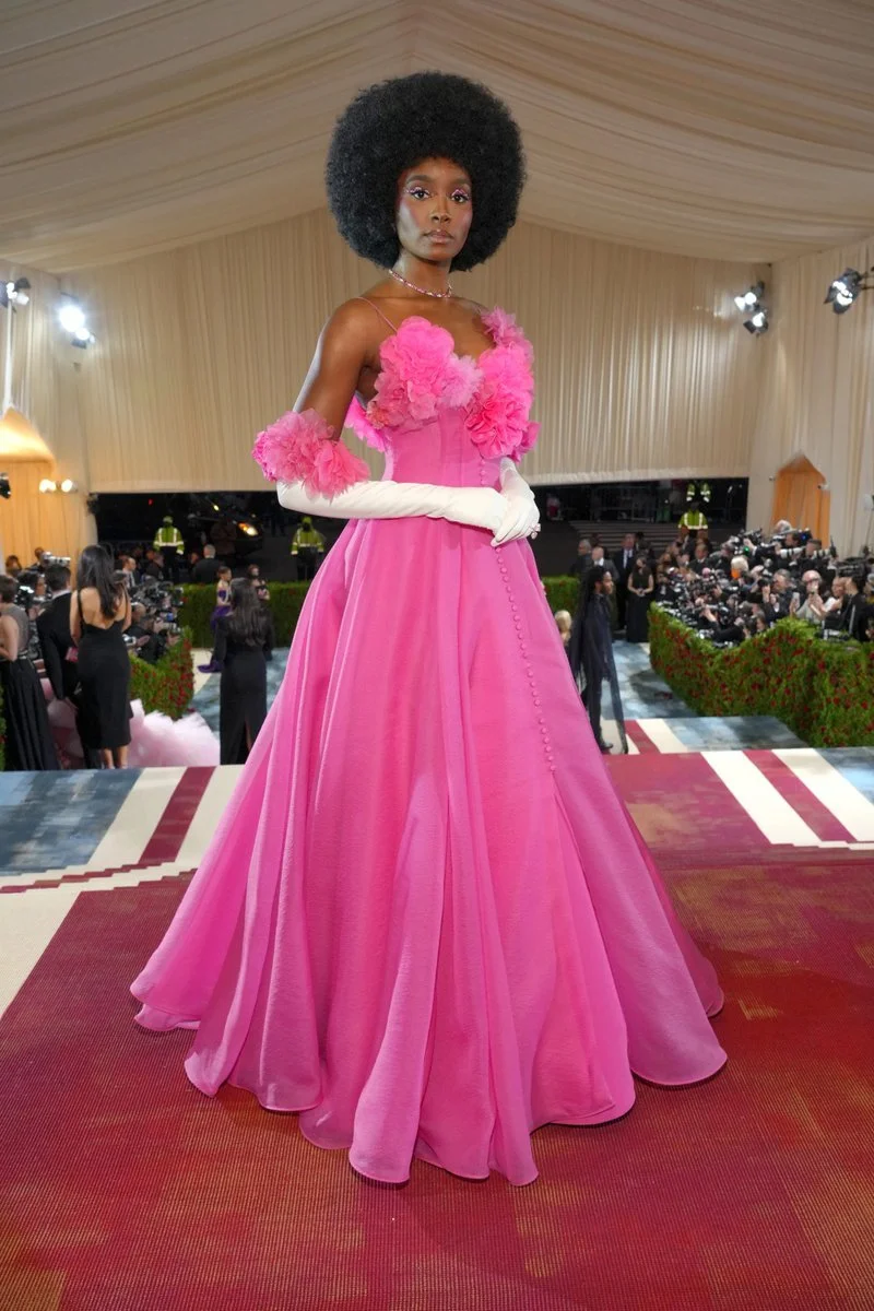 Kiki Layne at the Met Gala styled with wardrobe assist from Fashion Mentor alum Aisya Washington