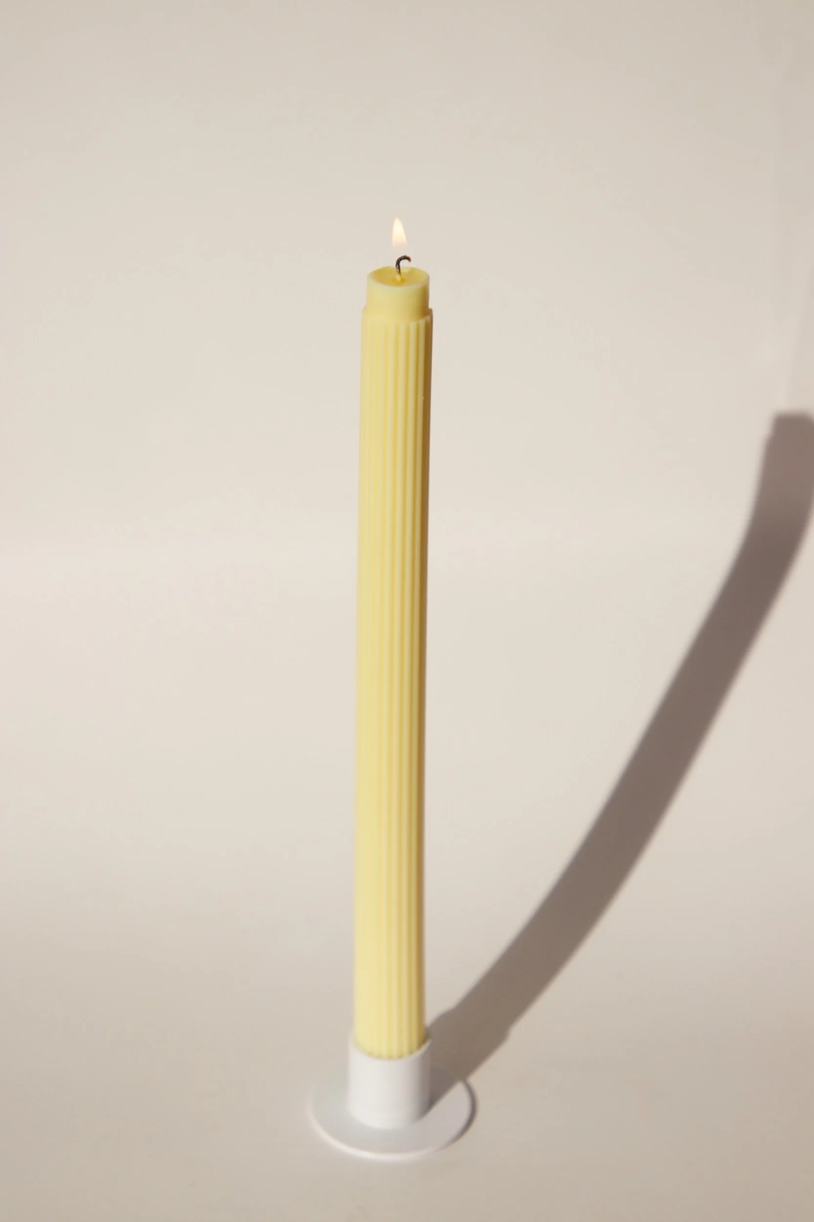 Ribbed Taper Candle – handmade soy wax taper candle NZ