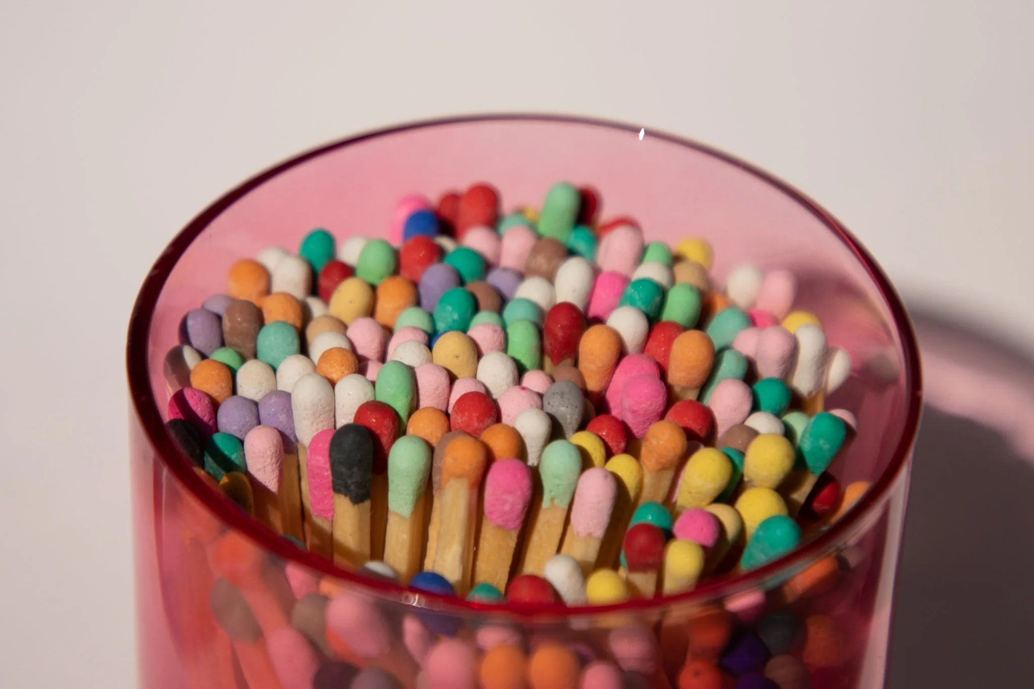 Hot Pink Coloured Match Stick Set — em & me