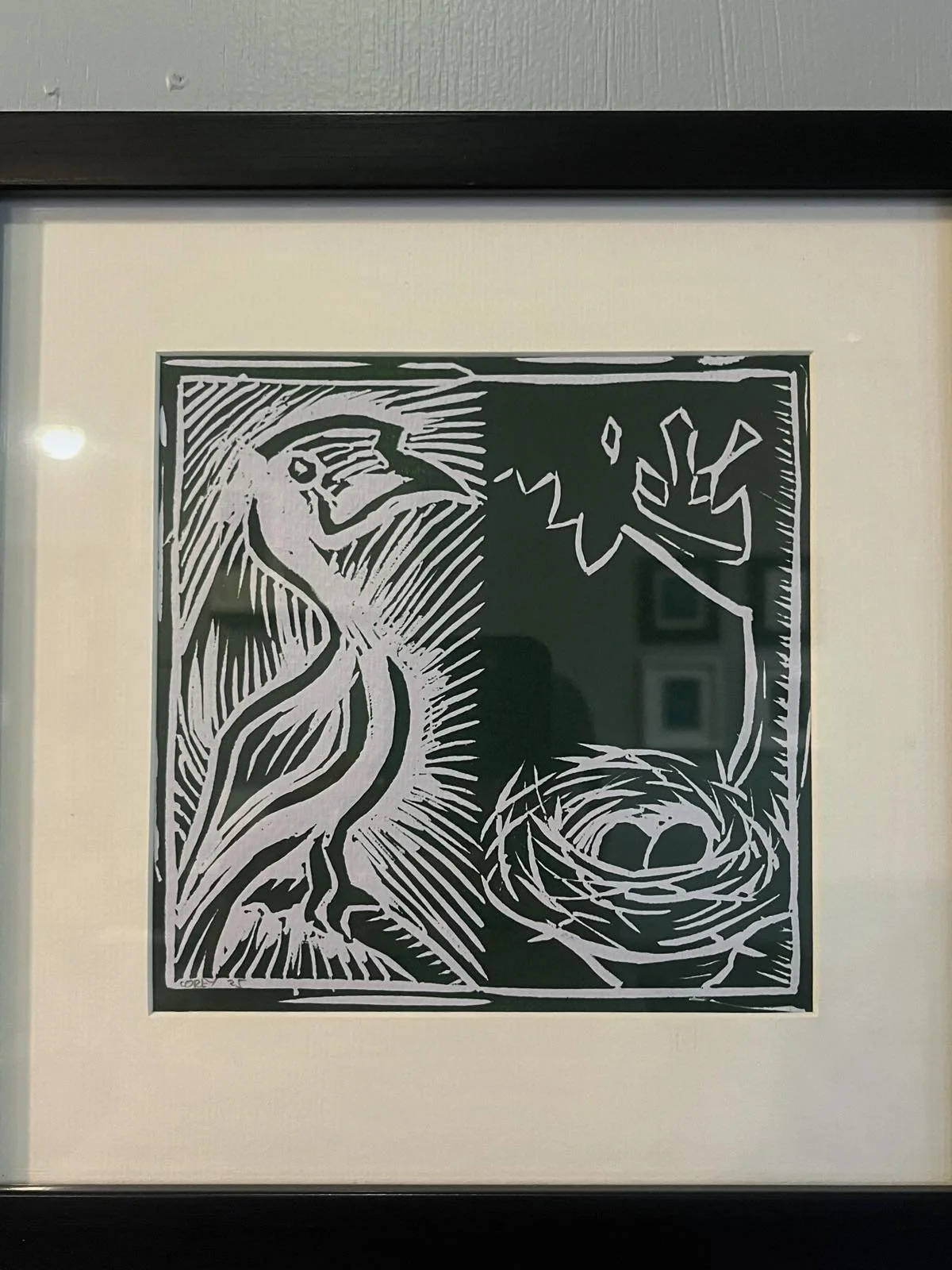 Corey / “Langgam“ / Rubbercut print / 6 x 6 inches / 2025 / Unique Print (1/1)
