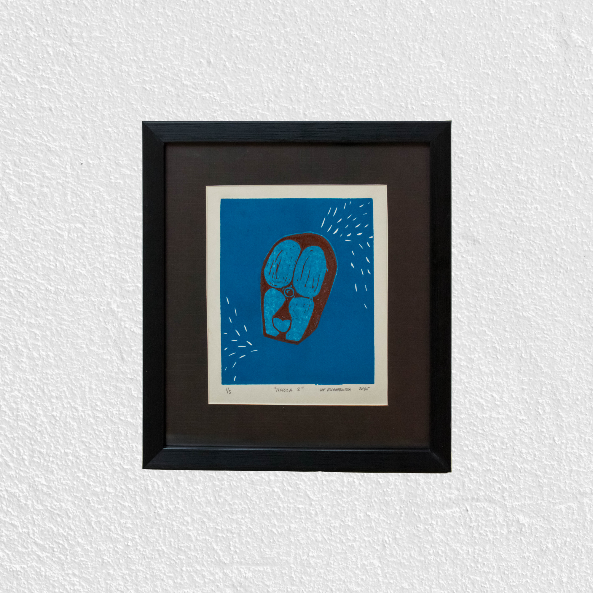 MP Villahermosa / “Tinola 2“ / Rubbercut reduction print / 6 x 5 inches / 2025 / Edition 1/5