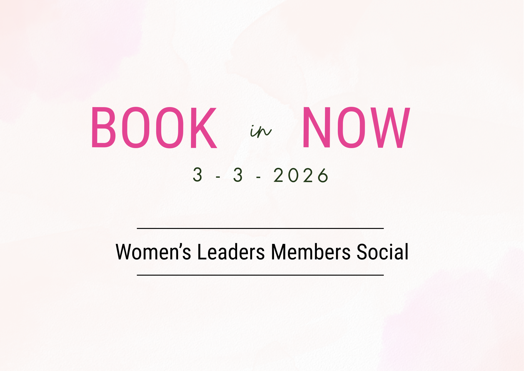 Women's Leaders Members Social - 3rd March 2026